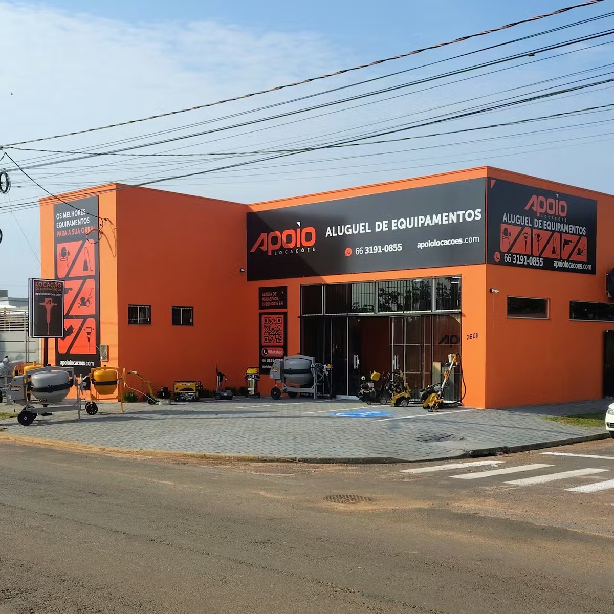 Fachada da Apoio Locações Sinop